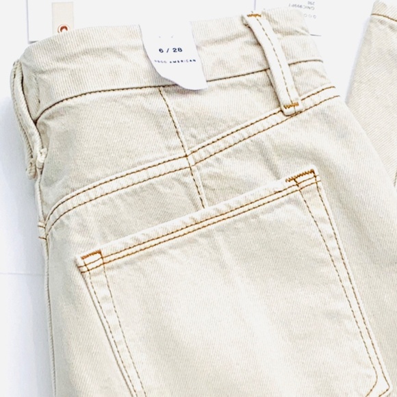 _ NEW w/tags GOOD AMERICAN Good '90s Icon high waist straight leg jeans - 6 - Picture 5 of 16